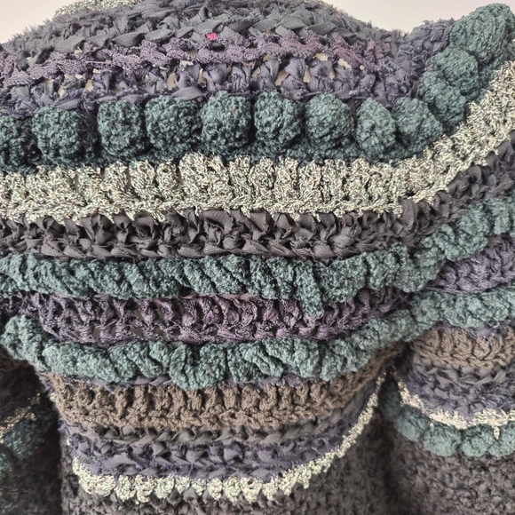 Vintage Estelle Gracer 1982 Vintage Ribbon Sweater Jacket - Picture 11 of 12